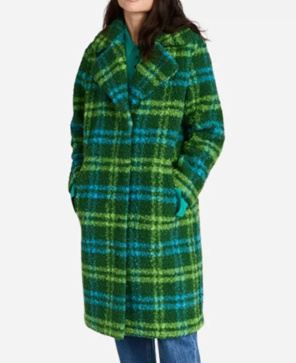 Selena Gomez Tv Series Only Murders In The Building Season 03 Mabel Mora Green Plaid Coat