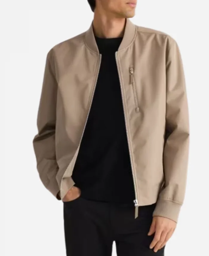 Sergej Onopko TV Series Prime Target Bogdan Vlahovic Beige Bomber Jacket