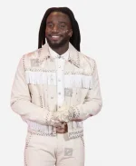 Shaboozey ACM Awards 2025 White Fringe Jacket