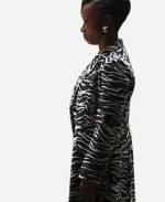 Shanola Hampton Found S02 Zebra Print Coat