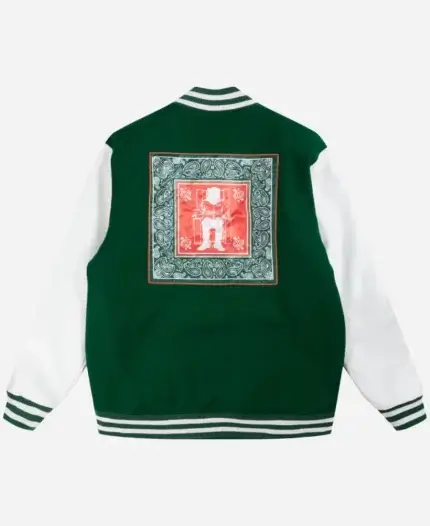 Snoop Dogg Death Row Records Green Paisley Varsity Jacket