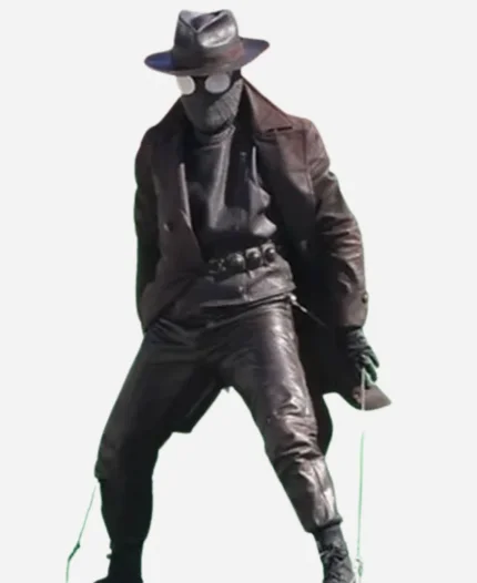 Spider Noir S01 Nicolas Cage Brown Leather Coat