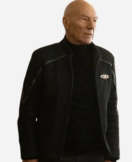 Star Trek Picard S03 Patrick Stewart Black Jacket