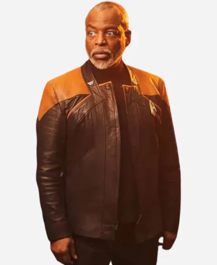 Star Trek S03 LeVar Burton Leather Jacket