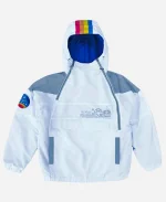 Starfield Constellation White and Grey Hooded Jacket For Unisex