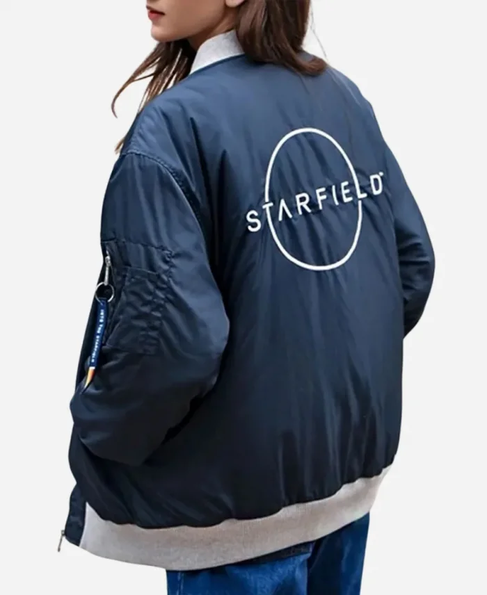 Starfield Flight Crew Full-Zip Blue Bomber Jacket