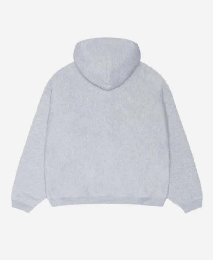 Stussy Varsity Zip-Up Grey Hoodie