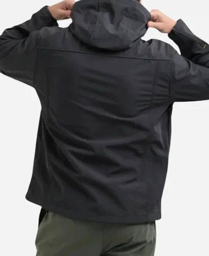 Summit Ice Black Hooded Softshell Jacket For Sale