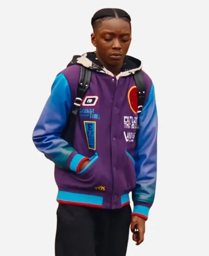 Supacell Joshua Cameron Varsity Purple Jacket