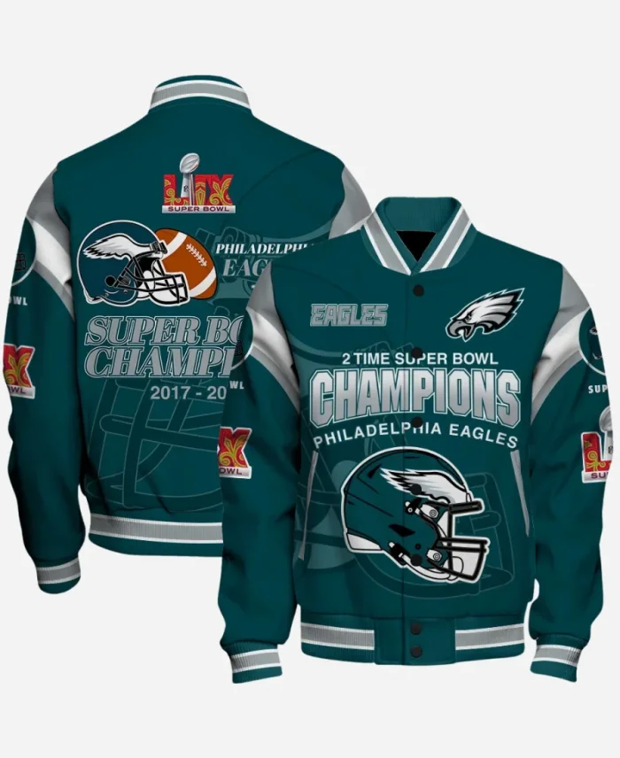 Super Bowl LIX Philadelphia Eagles Champions Varsity Jacket