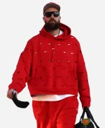 Super Bowl Travis Kelce Red Hoodie