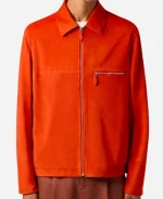 TV-Series American Idol Season 23 Lionel Richie Orange Suede Zipper Jacket