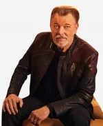 TV Series Star Trek Picard S03 Captain Riker Black Leather Jacket