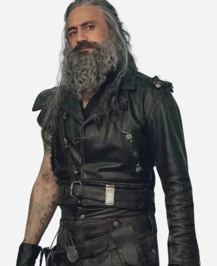 Taika Waititi Tv Series Our Flag Means Death Blackbeard Black Leather Jacket