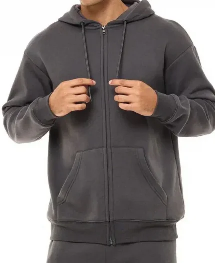 Taylah Sanders TV Series Prime Target Quintessa Swindell Cropped Hooded Grey Jacket