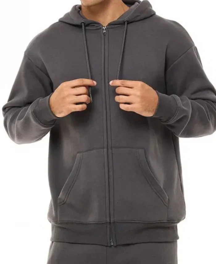 Taylah Sanders TV Series Prime Target Quintessa Swindell Cropped Hooded Grey Jacket