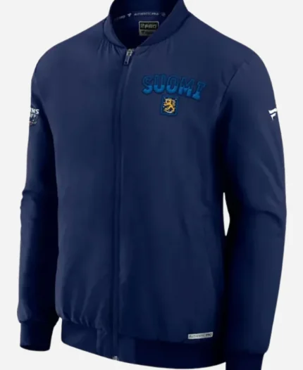 Team Suomi Authentic Pro 4 Nations Blue Bomber Jacket