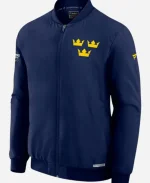 Team Sverige Authentic Pro 4 Nations Blue Bomber Jacket