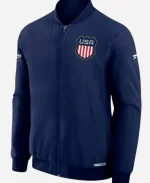 Team USA Authentic Pro 4 Nations Blue Bomber Jacket