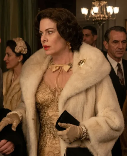 Debra Messing The Alto Knights Bobbie Costello Faux Fur Coat