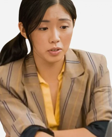 The Chicken Sisters S01 Rukiya Bernard Brown Striped Blazer