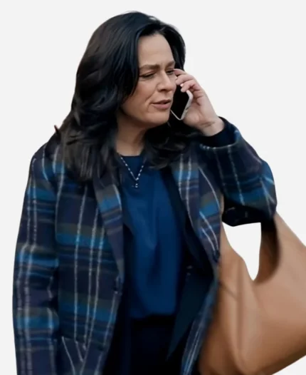The Feud S01 Jill Halfpenny Plaid Coat