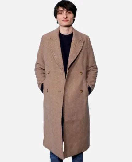 The Legend of Ochi Finn Wolfhard Brown Peacoat