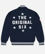 The Orignal Six OVO Toronto Maple Leafs Blue Varsity Jacket