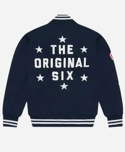 The Orignal Six OVO Toronto Maple Leafs Blue Varsity Jacket