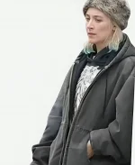 The Outrun 2024 Saoirse Ronan Grey Hooded Jacket