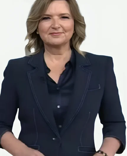 The Today Show 2025 Christine Romans Contrast Stitch Blazer