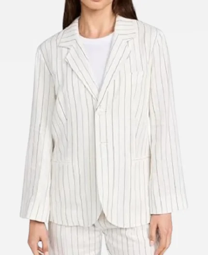 The Today Show 2025 Rosalind Chao White Pinstripe Blazer & Pant