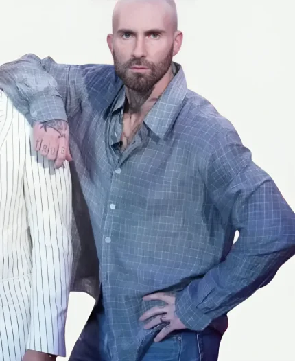The Voice S27 Adam Levine Checkered Shirt