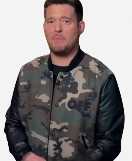 The Voice S27 Michael Bublé Camouflage Bomber Jacket