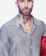 The Voice Season 27 Adam Levine Blue Checkered Shirt
