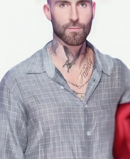 The Voice Season 27 Adam Levine Blue Checkered Shirt