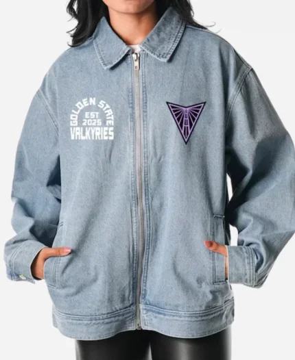 The Wild Collective Golden State Valkyries Denim Jacket