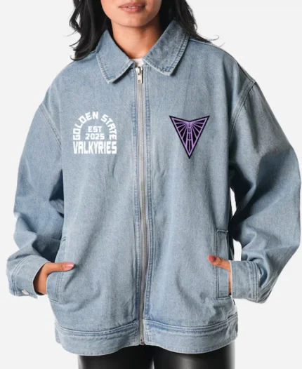 The Wild Collective Golden State Valkyries Denim Jacket