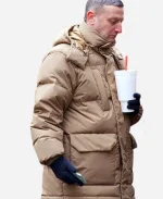 Tim Robinson Friendship Beige Puffer Jacket