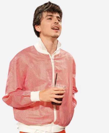 Timothee Chalamet MSG NYC Pink Jacket