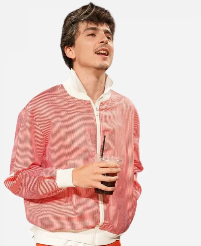Timothee Chalamet MSG NYC Pink Jacket