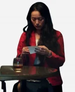 Tokiko Kitagawa Movie One Night in Tokyo 2025 Ayaka Red Suede Leather Jacket
