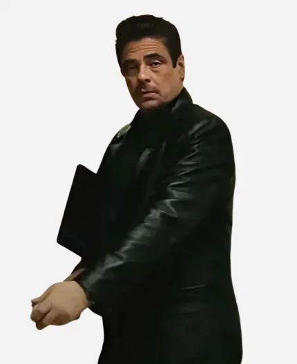 Tom Nichols Reptile Black Leather Blazer