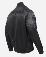 Toronto Raptors National Basketball Association 2025 Triple Black Satin Bomber Jacket