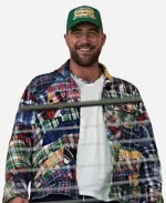 Travis Kelce Checked Stitchwork Checked Jacket