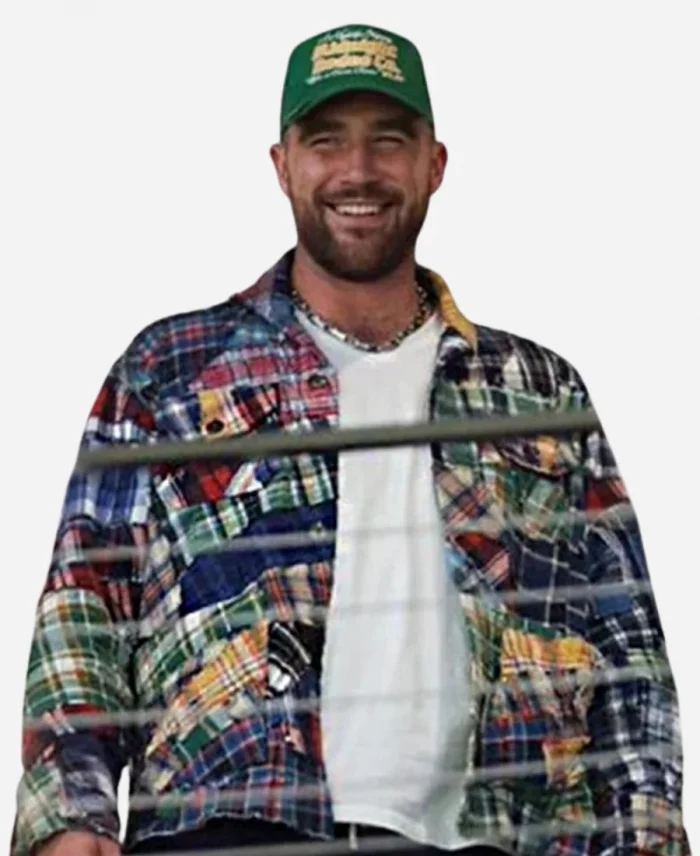 Travis Kelce Checked Stitchwork Checked Jacket