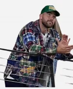 Travis Kelce Checked Stitchwork Jacket