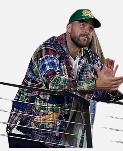 Travis Kelce Checked Stitchwork Jacket