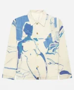 Travis Kelce Denim Splatter Jacket