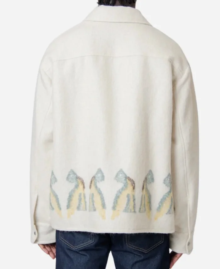 Travis Kelce Jil Sander White Jacket